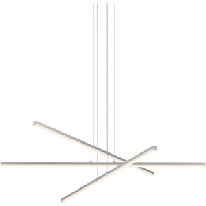 Stix LED 40 inch Bright Satin Aluminum Chandelier Ceiling Light