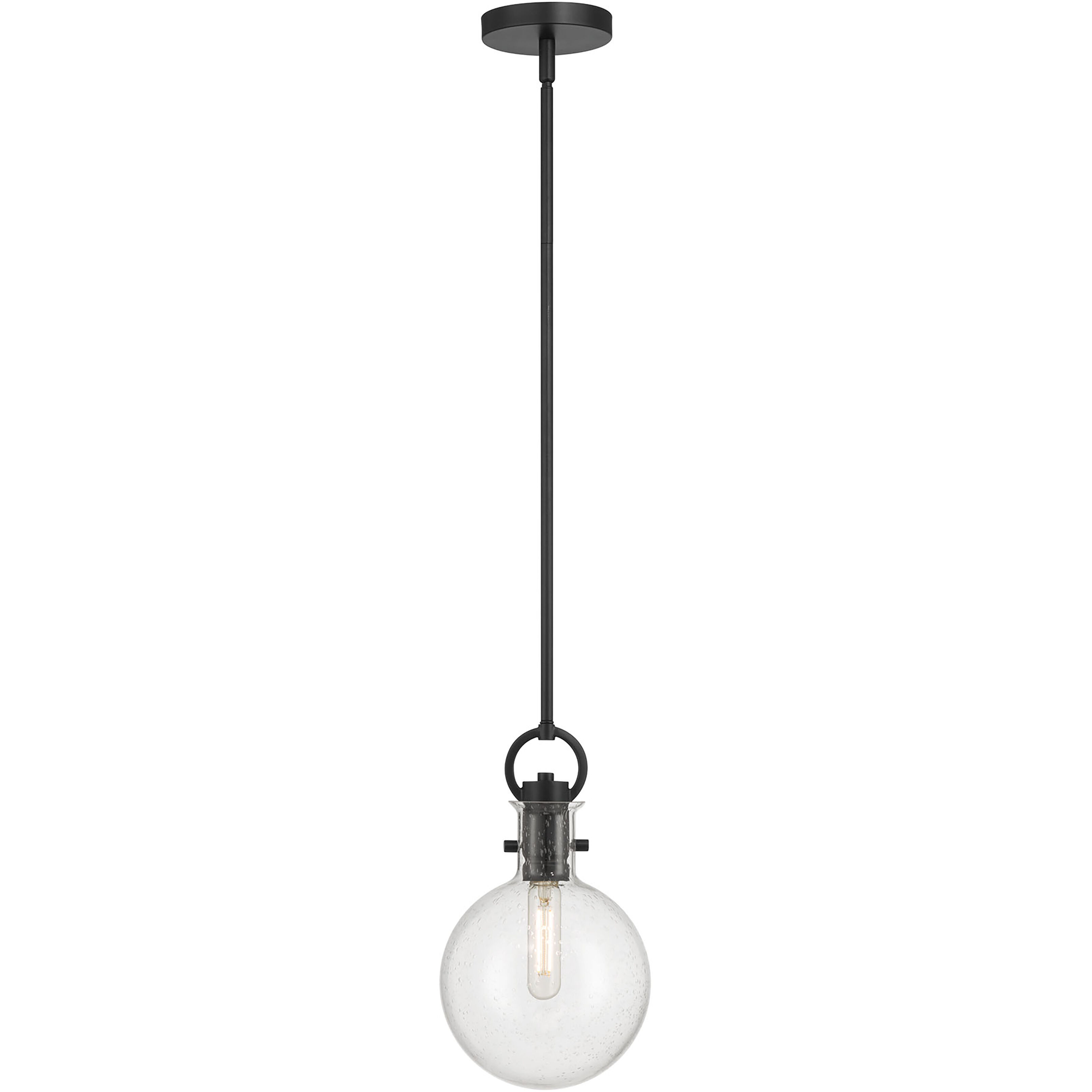 Glanora 1 Light 8 inch Matte Black Mini Pendant Ceiling Light