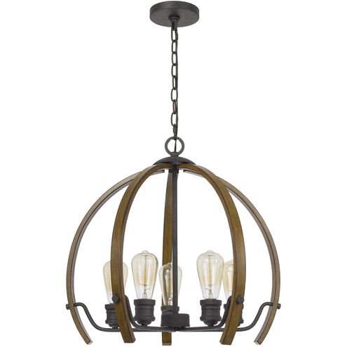 Riverton 5 Light 22 inch Oak Chandelier Ceiling Light