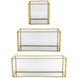 Anita 5 inch Clear/Gold Box