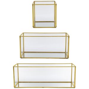 Anita 5 inch Clear/Gold Box