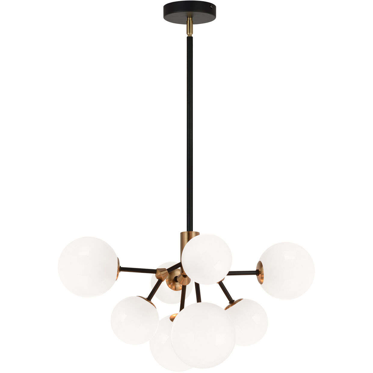 Novu LED 19.75 inch Aged Gold Brass Chandelier Ceiling Light