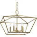 Devone 5 Light 22 inch Antique Brass Chandelier Ceiling Light