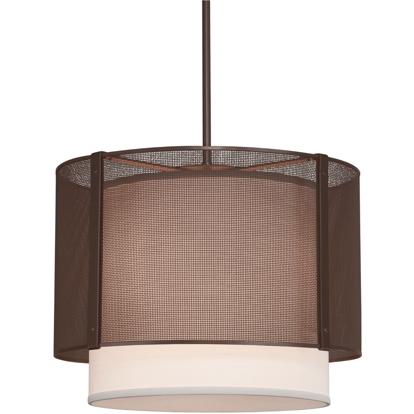 Uptown Mesh 1 Light 18.3 inch Burnished Bronze Chandelier Ceiling Light, Drum