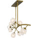 Walker 10 Light 48.5 inch Vintage Brass Island Light Ceiling Light
