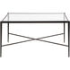 Leon 34 X 34 inch Bronze with Clear Coffee Table