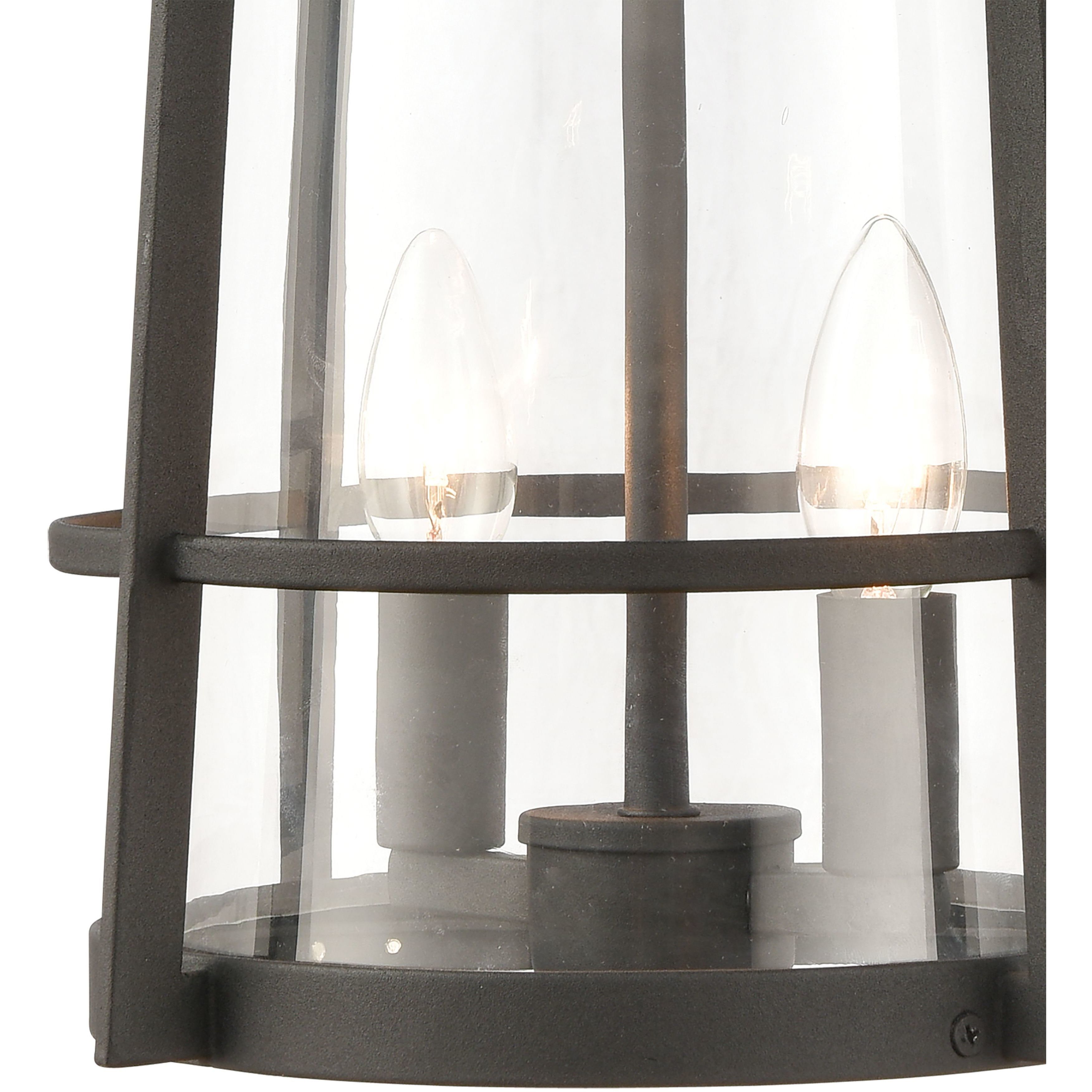 Crofton 2 Light 19 inch Charcoal Outdoor Wall Sconce