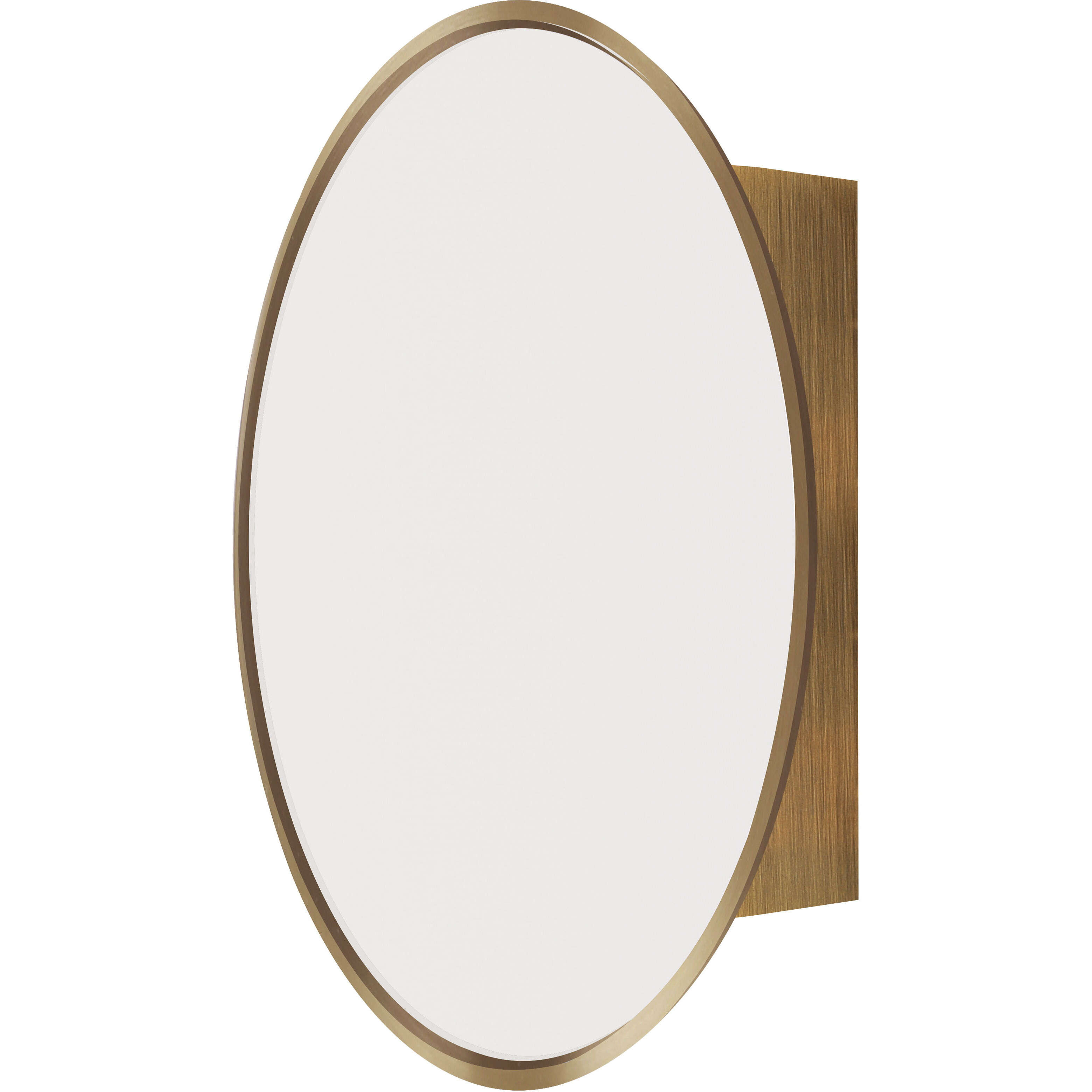 Round 28 X 28 inch Gold Medicine Cabinet