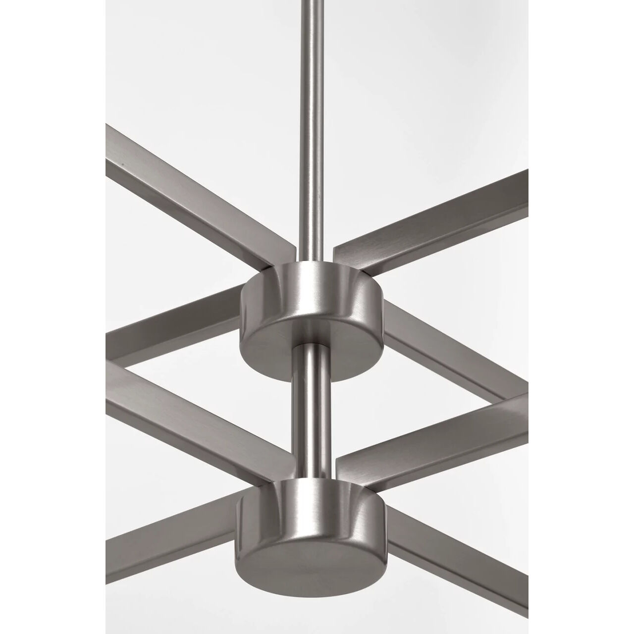 Zentro 8 Light 36 inch Brushed Nickel Chandelier Ceiling Light in Standard