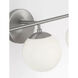 Nube 3 Light 23.63 inch Brushed Nickel Vanity Light Wall Light in Standard