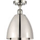 Ballston Dome LED 9 inch Polished Nickel Semi-Flush Mount Ceiling Light
