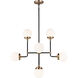Ian K. Fowler Cafe LED 32 inch Satin Brass Chandelier Ceiling Light