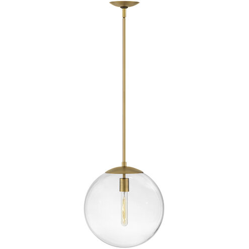 Warby 1 Light 13.5 inch Heritage Brass Indoor Chandelier Ceiling Light in Clear