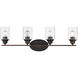 Gemma 4 Light 31 inch Oil-Rubbed Bronze Vanity Light Wall Light in Oil Rubbed Bronze