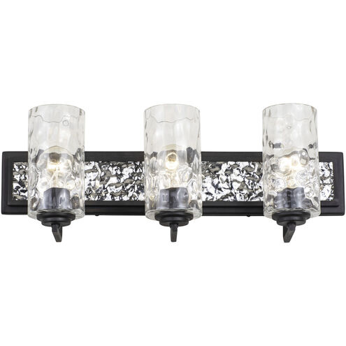Hammer Time 3 Light 25 inch Carbon/Polished Stainless Bath Vanity Wall Light
