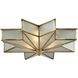 Decostar 3 Light 21 inch Brushed Brass Flush Mount Ceiling Light