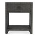 Bar Harbor Raffia 1 Drawer Nightstand in Charcoal