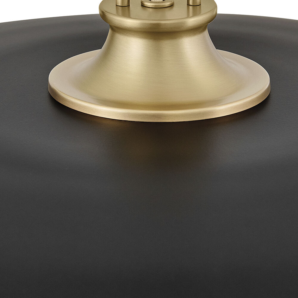 Sadie 1 Light 24 inch Lacquered Brass with Black Chandelier Ceiling Light