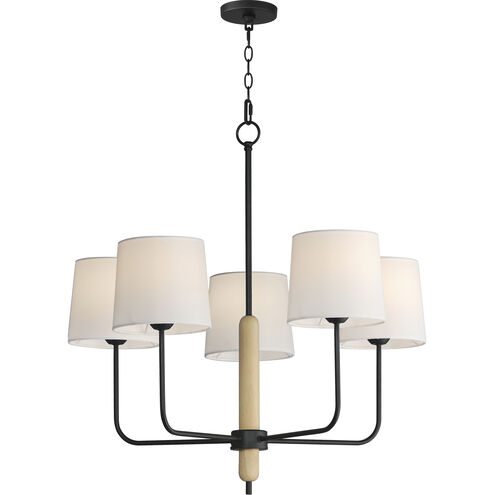 Bozeman 5 Light 28.75 inch Natural Wood Single-Tier Chandelier Ceiling Light