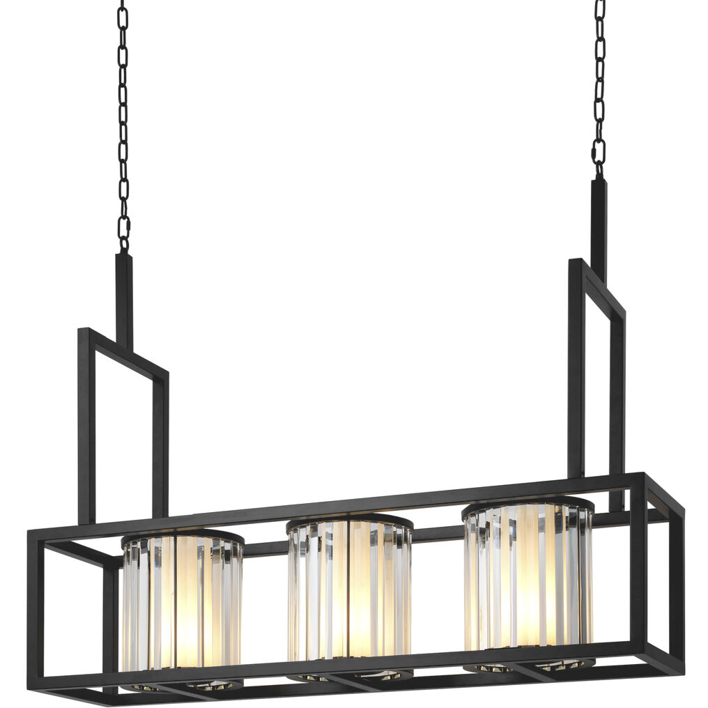 Carducci 3 Light 47.24 inch Black Chandelier Ceiling Light