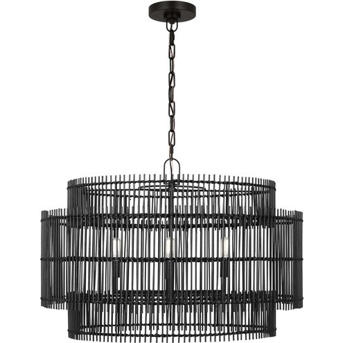 ED Ellen DeGeneres Elio 4 Light 30 inch Aged Iron Hanging Shade Ceiling Light