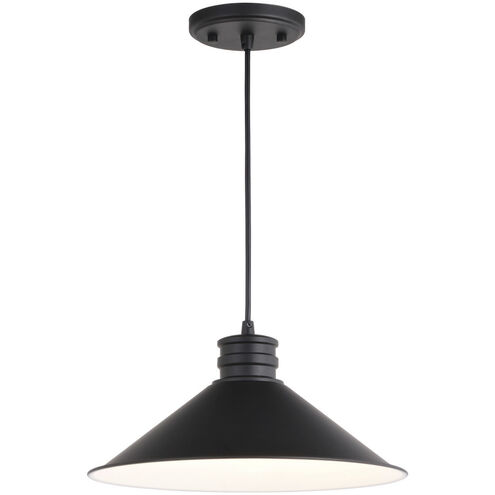 Akron 1 Light 12 inch Oil Rubbed Bronze and Matte White Pendant Ceiling Light