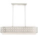 Calinda 6 Light 40 inch Brushed Nickel Linear Chandelier Ceiling Light