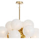 Shine 17 Light 33.75 inch Natural Brass Chandelier Ceiling Light in Swirl Glass
