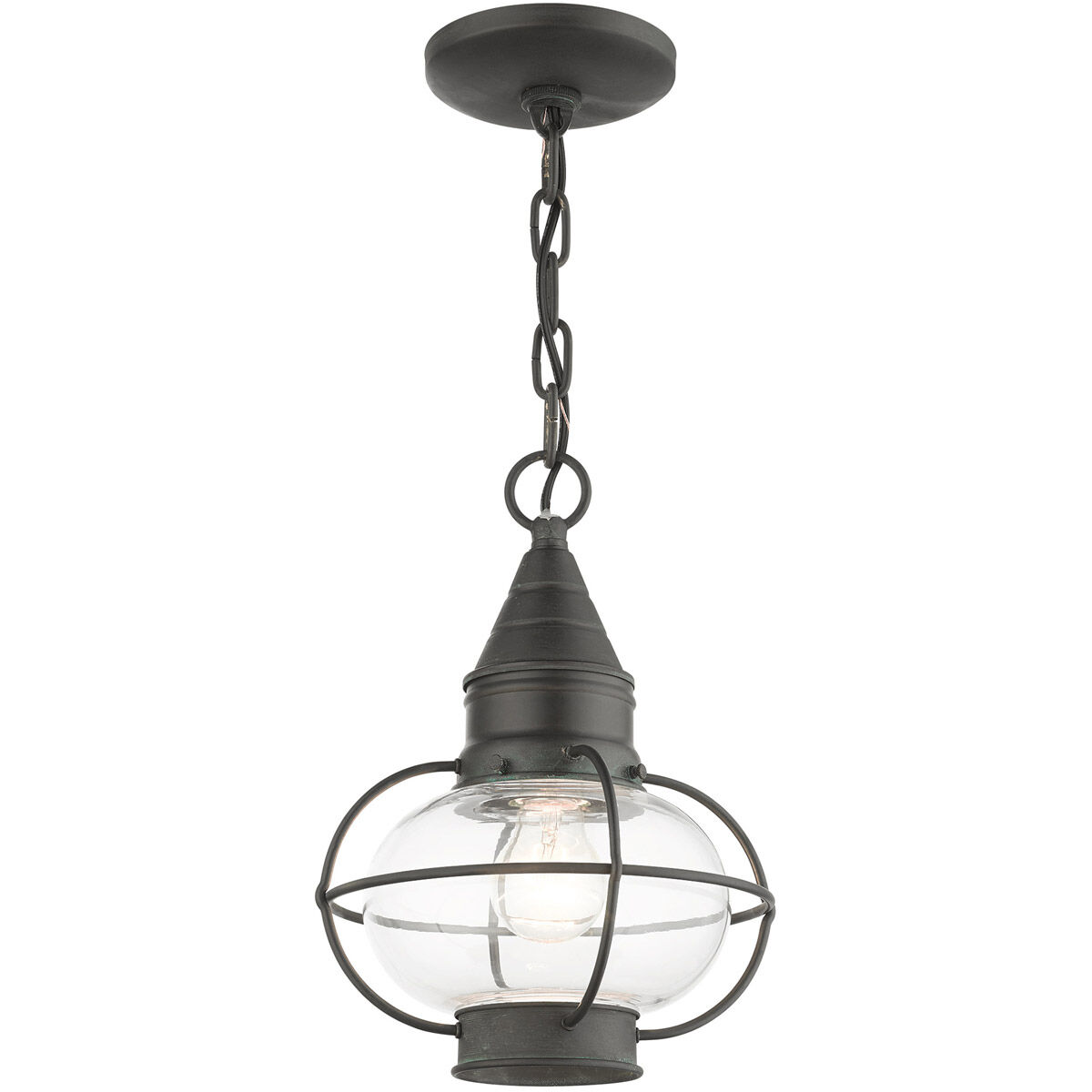 Newburyport 1 Light 8.75 inch Charcoal Outdoor Pendant Lantern