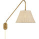Salinas 60 watt Warm Brass Adjustable Wall Sconce Wall Light