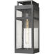 Ridgeway 1 Light 17.88 inch Matte Black Outdoor Sconce in Seedy Glass
