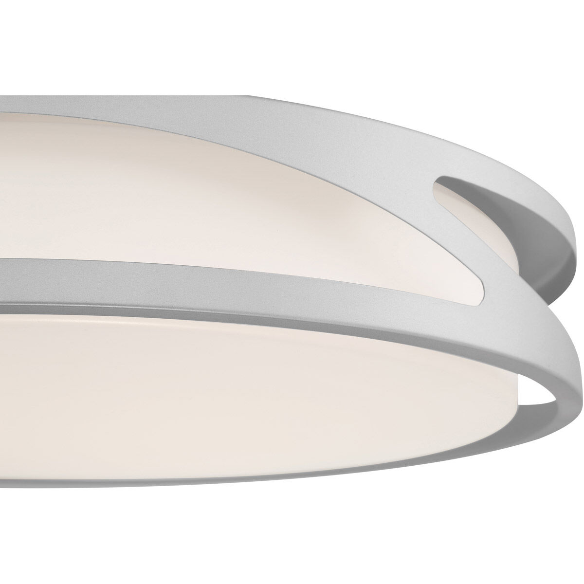 Lucia LED 21.75 inch Satin and White Flush Mount Ceiling Light
