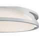 Lucia LED 21.75 inch Satin and White Flush Mount Ceiling Light