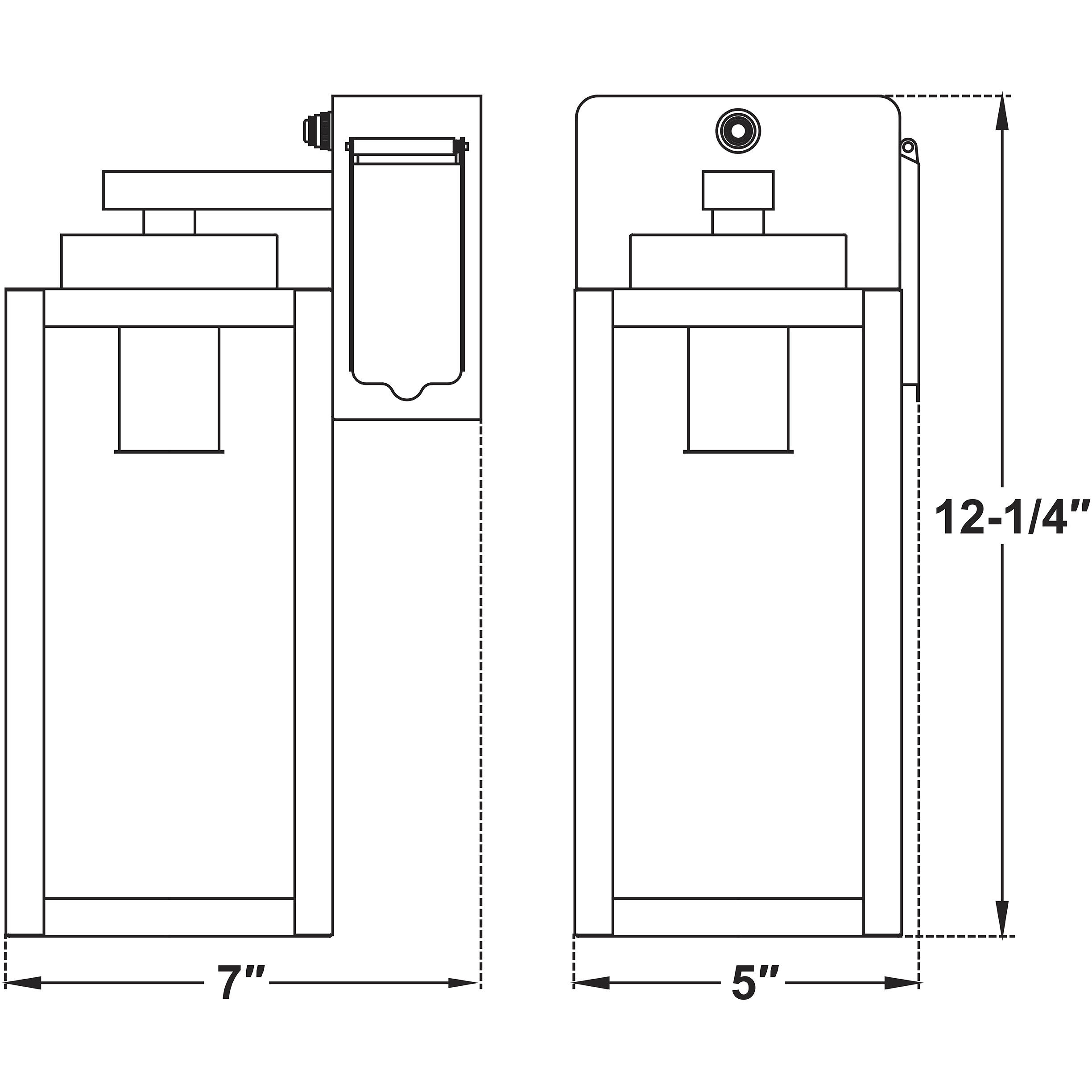 Lombard 1 Light 12.25 inch Textured Black Outdoor Wall Lantern, Integrated GFCI Outlet