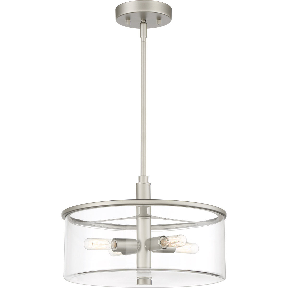 Hailie 4 Light 14 inch Satin Nickel Pendant Ceiling Light