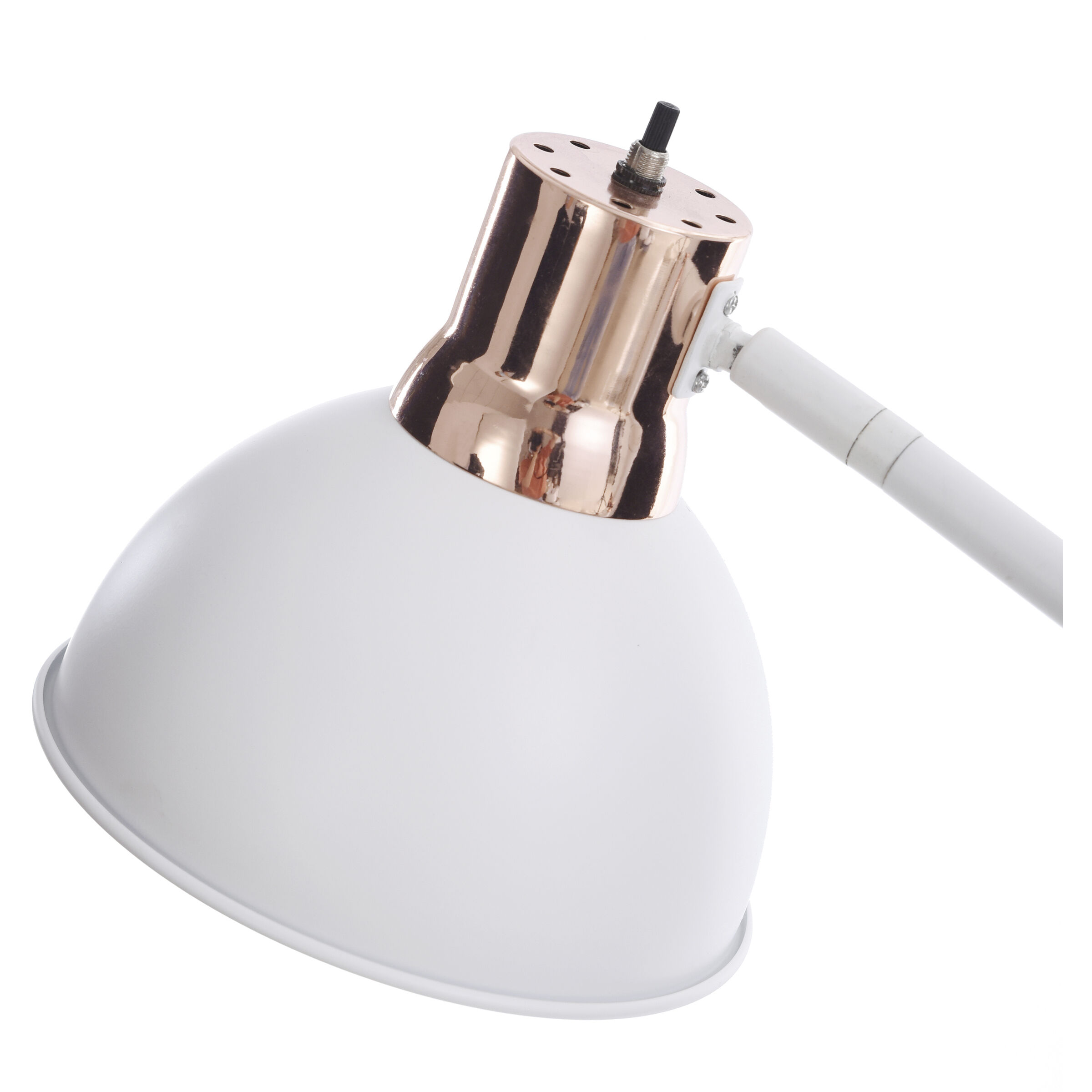 Stylecraft White Floor Lamp White Metal Shade