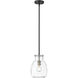 Bella 1 Light 8 inch Matte Black and Brushed Nickel Pendant Ceiling Light