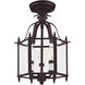 Livingston 3 Light 10 inch Bronze Convertible Mini Pendant/Ceiling Mount Ceiling Light