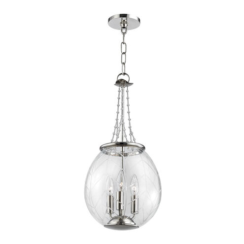 Pierce 3 Light 10.5 inch Polished Nickel Pendant Ceiling Light