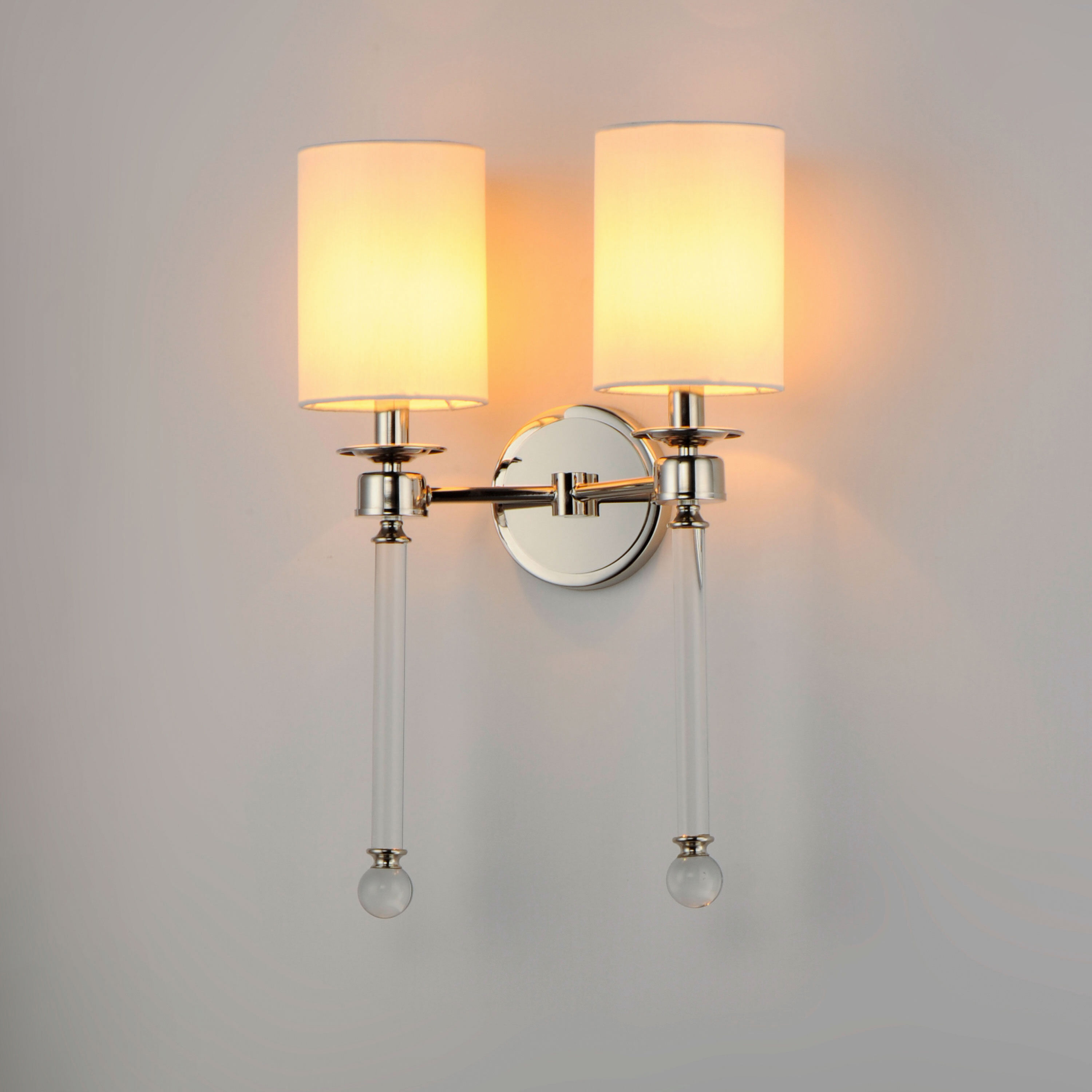 Lucent 2 Light 14 inch Polished Nickel Wall Sconce Wall Light