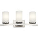 Crosby 3 Light 23 inch Brushed Nickel Wall Mt Bath 3 Arm Wall Light