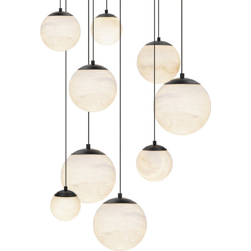 Pisces 9 Light 17 inch Black Multi-Light Pendant Ceiling Light
