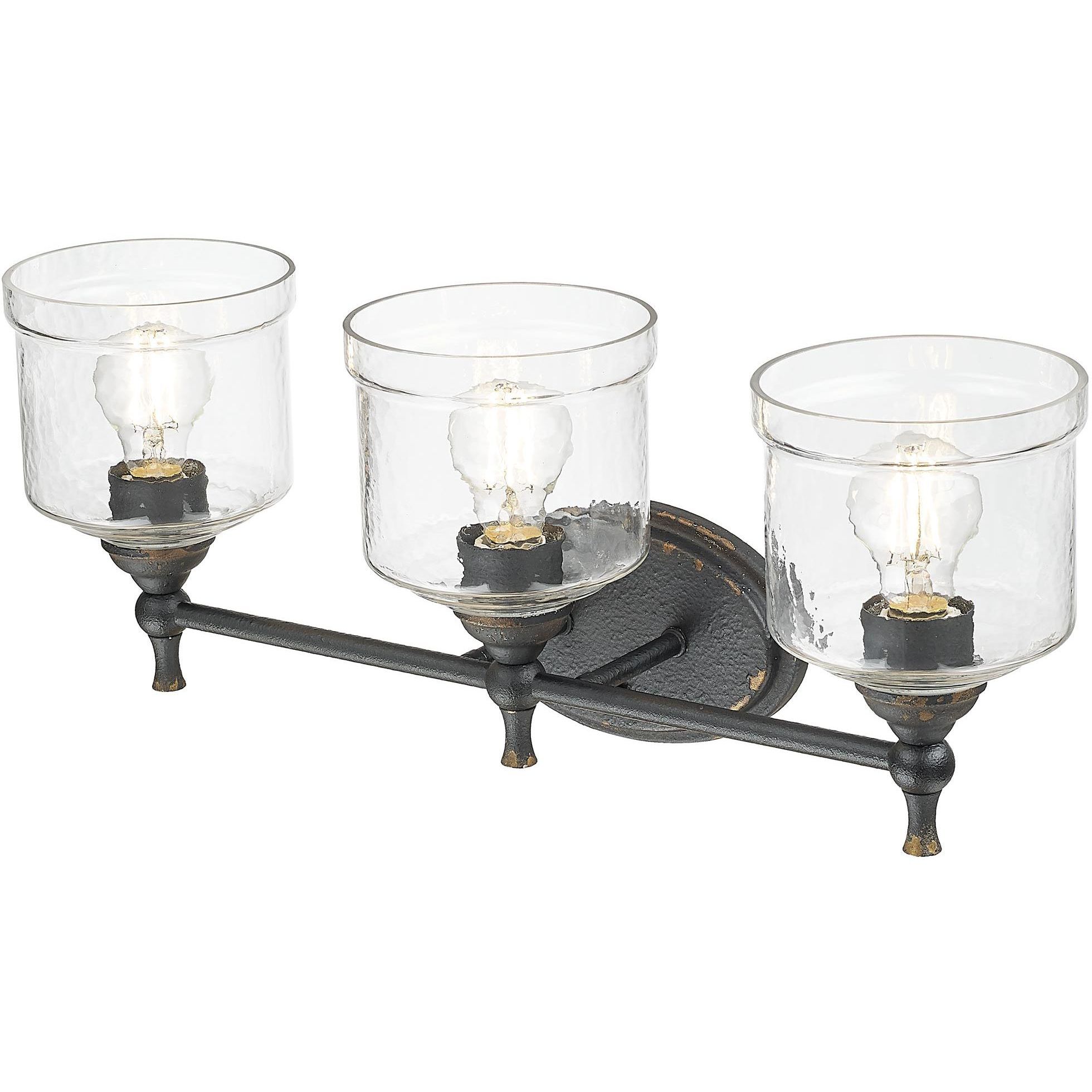 Keating Vanity Wall Light in Antique Black Iron