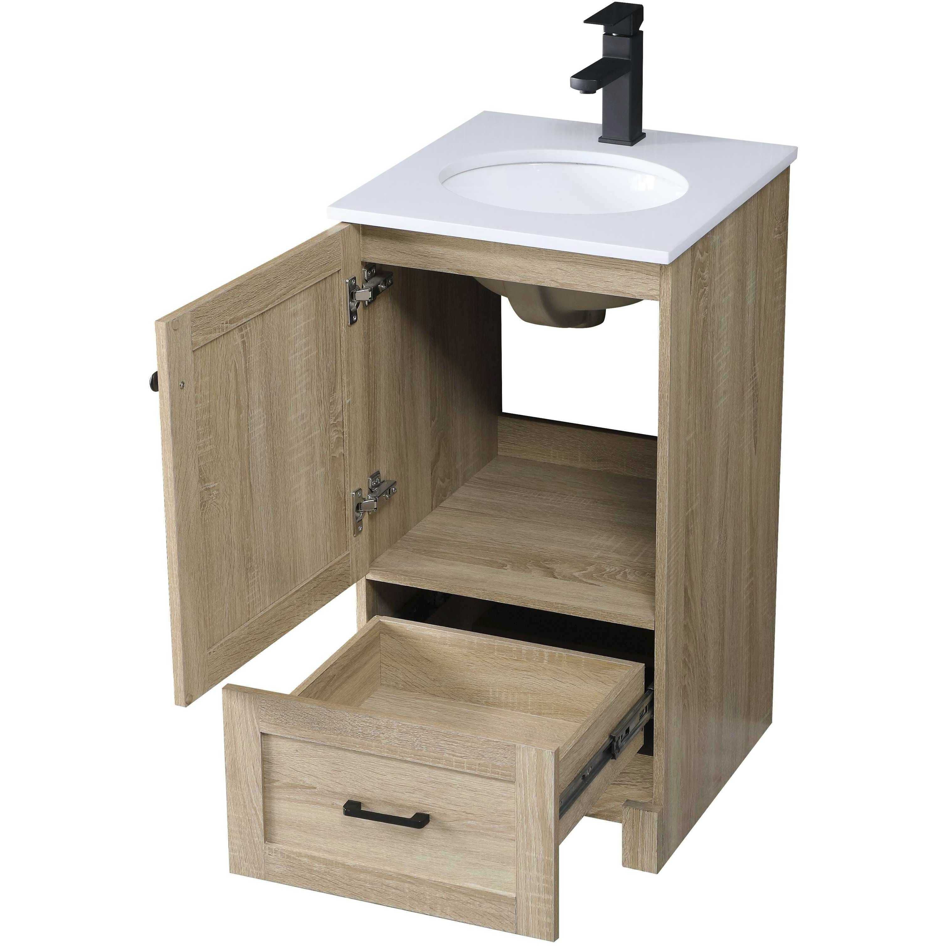 Soma 18 X 34 inch Mango Wood Bathroom Vanity Cabinet