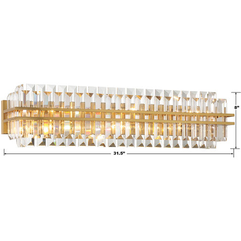 Hayes Sconce Wall Light in Aged Brass