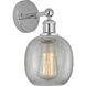 Edison Belfast 1 Light 6 inch Polished Chrome Sconce Wall Light in Clear Crackle Glass