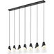 Aimie Linear Chandelier Ceiling Light in Matte Black