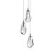 Liquid LED 22.5 inch Satin Black Pendant Ceiling Light in Clear Glass