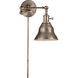 Chapman & Myers Boston2 15 inch 60.00 watt Antique Nickel Swing Arm Wall Light