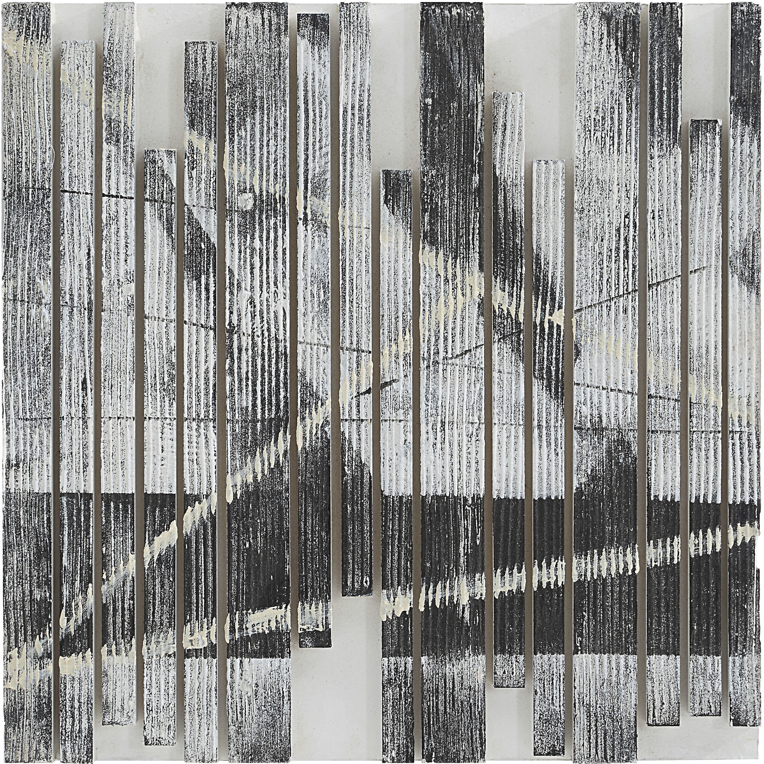 Lyon White and Blue and Black Wall Decor, Set of 3